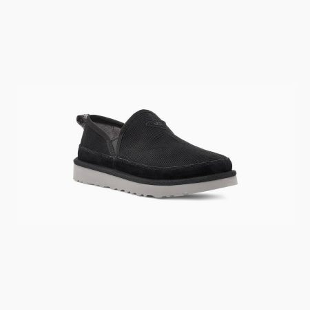 UGG Romeo Corduroy Black Slippers for Men (XBAQ69324)